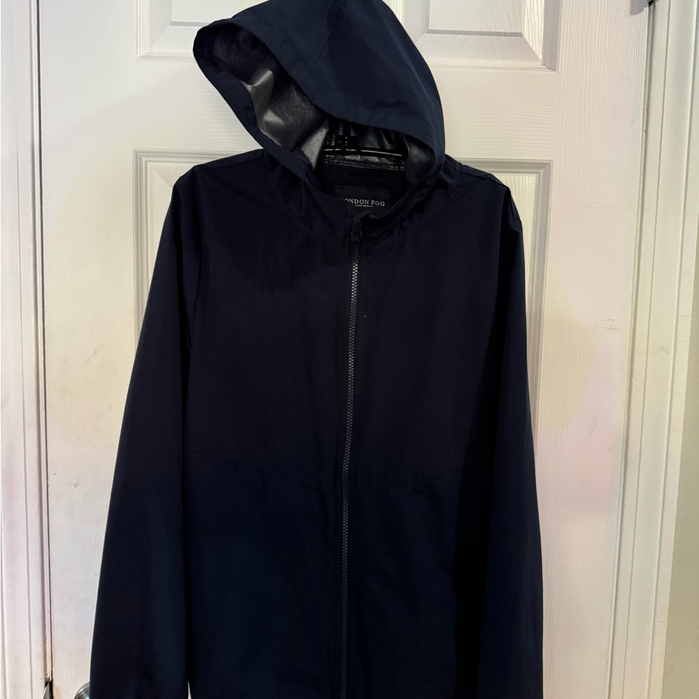 London Fog Kids Navy Hooded Raincoat